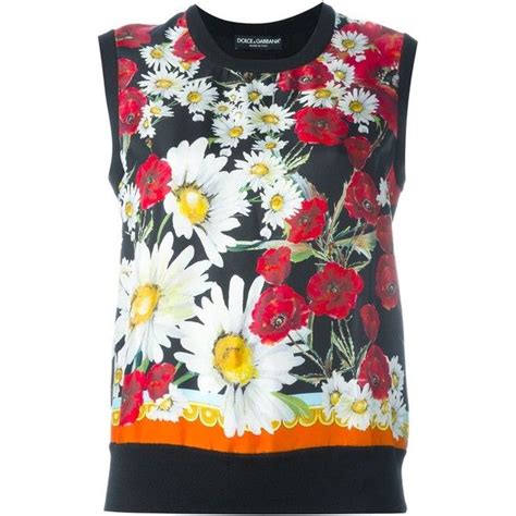 dolce gabbana poppy top|dolce & gabbana tank top.